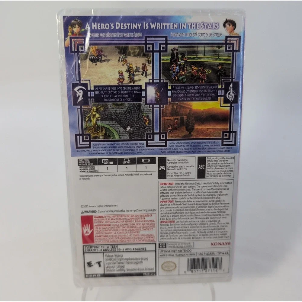 Suikoden I & II Remastered Day One Edition Nintendo Switch Brand New Sealed Game